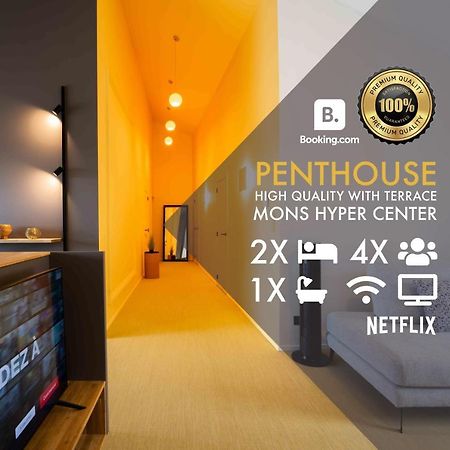 Luxury Penthouse & Terrace - Mons City Center Zewnętrze zdjęcie