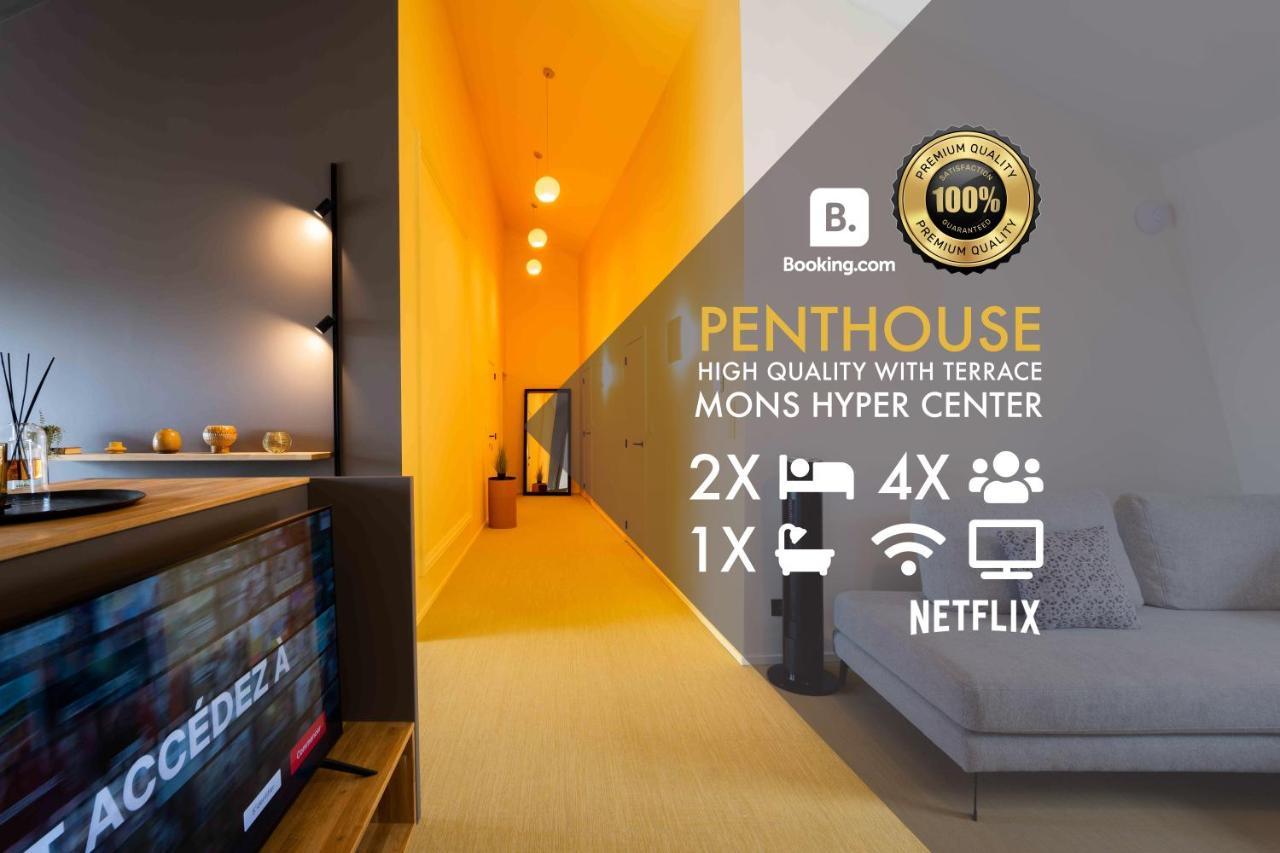 Luxury Penthouse & Terrace - Mons City Center Zewnętrze zdjęcie